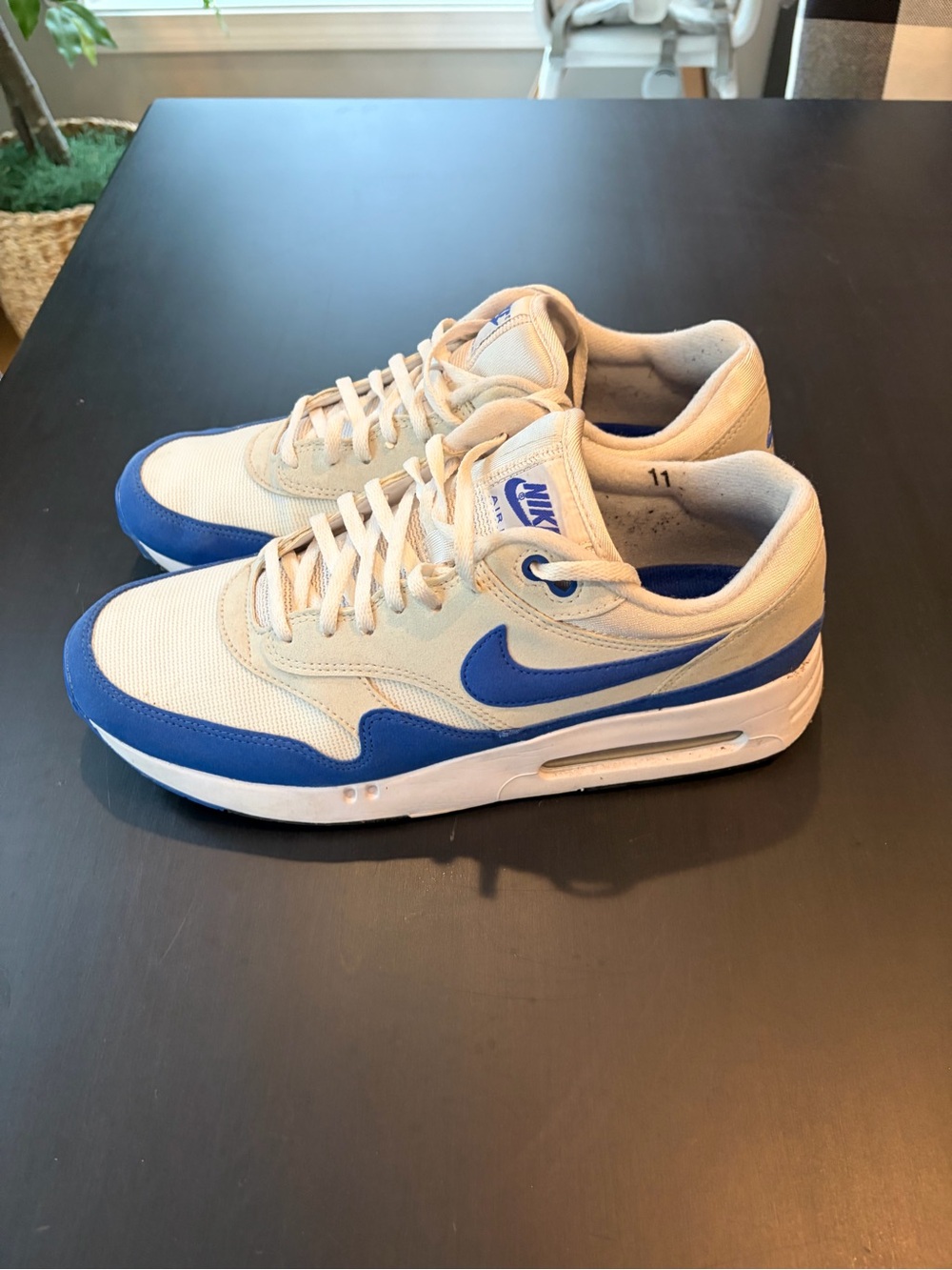 Nike Air Max Men’s Golf Sneakers in White and Blue